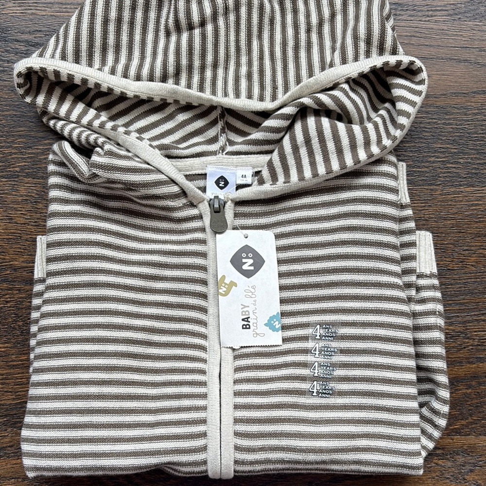 Striped Baby Zip-Up Hoodie